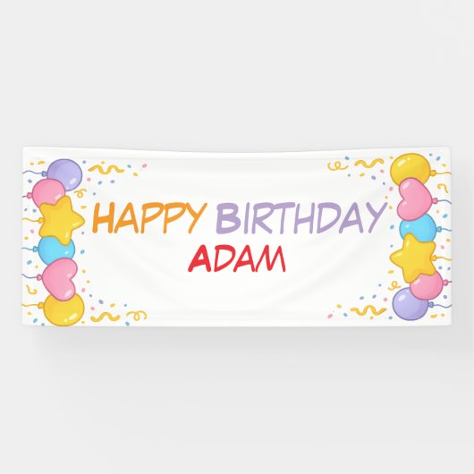 Kleurrijke Verjaardag Banner Interieurontwerp (Horizontaal)