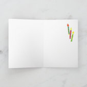 Kleurrijke Verjaardag Kaart met Kaarsen (Binnen)