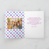 Kleurrijke Verjaardag Kinder Meisje 2 Foto Dank u Kaart (Binnen)