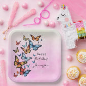 Kleurrijke Verjaardag Party Butterfly Paper Bord (Feest)