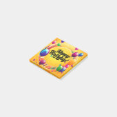 Kleurrijke Verjaardag Post-it® Notes (Schuin)
