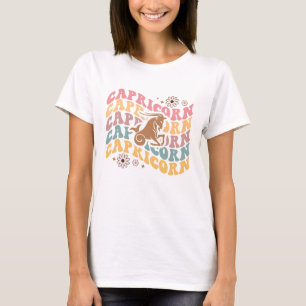 Kleurrijke verjaardag Steenbok T-shirt