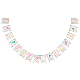 Kleurrijke Verjaardag Swallowtail Bunting Banner