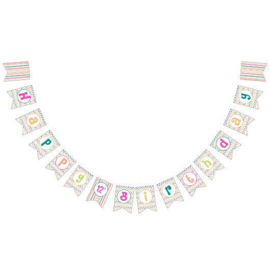 Kleurrijke Verjaardag Swallowtail Bunting Banner (Alle)