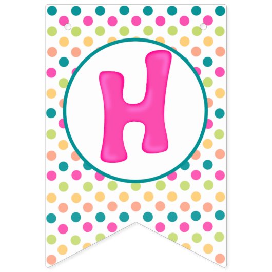 Kleurrijke Verjaardag Swallowtail Bunting Banner (Tweede vlag)