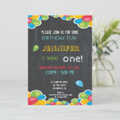 KLEURRIJKE VERJAARDAG UITNODIGING VOOR JONGENS EN (Staand voorkant)