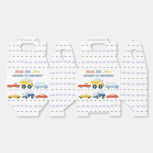 Kleurrijke Verjaardag van het Weg- en Voertuigverv Bedankdoosjes (Ongevouwen)