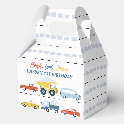 Kleurrijke Verjaardag van het Weg- en Voertuigverv Bedankdoosjes (Achterkant)