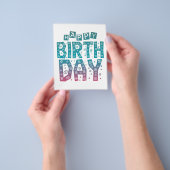 kleurrijke verjaardag voor iedereen flyer (Hand)