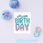 kleurrijke verjaardag voor iedereen flyer (Enkel)