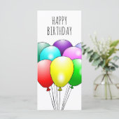 Kleurrijke Verjaardagsballonnen (Staand voorkant)