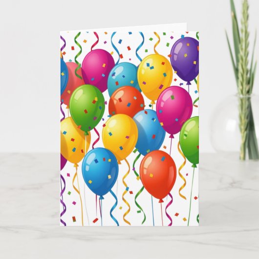 Kleurrijke Verjaardagsballonnen Feestelijke Vierin Programma (Voorkant)