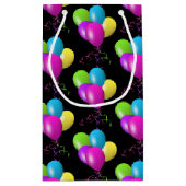 kleurrijke verjaardagsballonnen klein cadeauzakje (Achterkant)