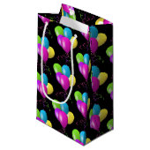 kleurrijke verjaardagsballonnen klein cadeauzakje (Voorkant Gekanteld)