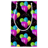 kleurrijke verjaardagsballonnen klein cadeauzakje (Voorkant)