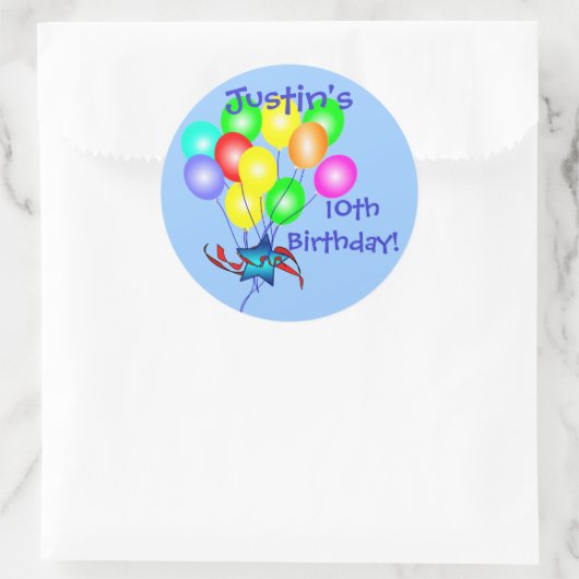 Kleurrijke Verjaardagsballonnen Stickers (Tas)