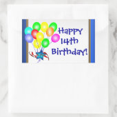 Kleurrijke Verjaardagsballonnen Stickers (Tas)