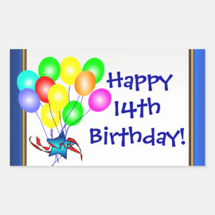 Kleurrijke Verjaardagsballonnen Stickers