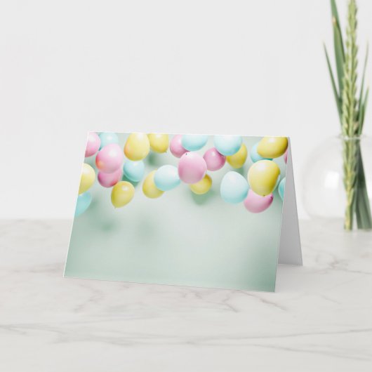 Kleurrijke verjaardagsballonnen viering. (Voorkant)