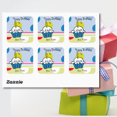 Kleurrijke verjaardagscupcake Sticker