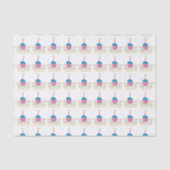 Kleurrijke verjaardagscupcakes Star Candles Confet Tissuepapier (Voorkant)