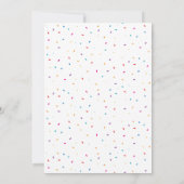 Kleurrijke verjaardagsfeest Confetti Verjaardag Kaart (Achterkant)