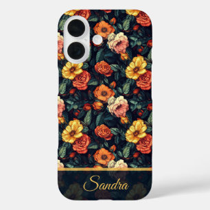 Kleurrijke verjaardagsfeest roos bloemstuk op maat iPhone 16 hoesje