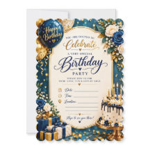 Kleurrijke verjaardagsfeest uitnodiging – Leuk & F