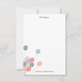 Kleurrijke Verjaardagsfeestballonnen Modern Bedankkaart (Voorkant)