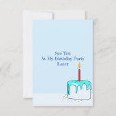 Kleurrijke verjaardagsfeestje uitnodiging voor kin (Achterkant)