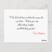 Kleurrijke verjaardagskaars – Gefeliciteerd met je Briefkaart (Achterkant)