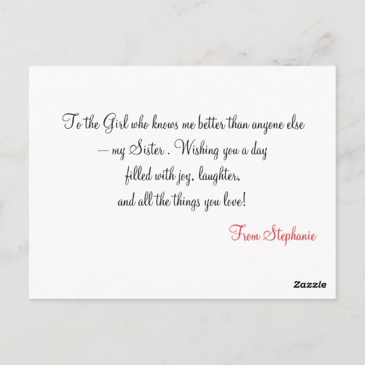 Kleurrijke verjaardagskaars – Gefeliciteerd met je Briefkaart (Achterkant)