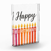 Kleurrijke Verjaardagskaars – Gelukkige Verjaardag Fotoblokken (Links)