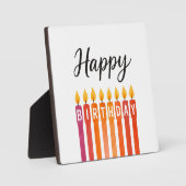 Kleurrijke Verjaardagskaars – Gelukkige Verjaardag Fotoplaat (Voorkant)