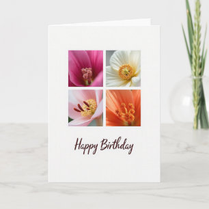 Kleurrijke Verjaardagskaart met Bloem Kaart