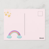 Kleurrijke Verjaardagskaart met Paraplu met Mooie Briefkaart (Achterkant)