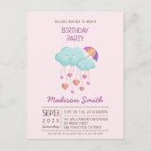 Kleurrijke Verjaardagskaart met Paraplu met Mooie Briefkaart (Voorkant)