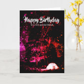 Kleurrijke verjaardagskaart voor kampeerders kaart (Gele Bloem)