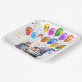 Kleurrijke verjaardagskabouter papieren bordje (Gebogen)