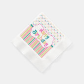 Kleurrijke verjaardagspapier servetten (Hoek)