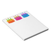 Kleurrijke verjaardagstaart notitieblok (Schuin)