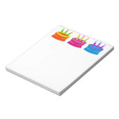 Kleurrijke verjaardagstaart notitieblok (Linkerzijde)