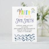 Kleurrijke verjaardagsuitnodigingen kaart (Staand voorkant)