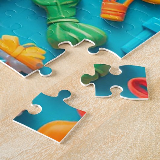 Kleurrijke verjaardagsviering elementen legpuzzel (Zijkant)