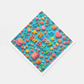 Kleurrijke verjaardagsviering elementen servet (Hoek)