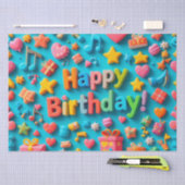 Kleurrijke verjaardagsviering elementen tissuepapier (Craft)