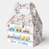 Kleurrijke verkeersborden Vervoer Verjaardag Bedankdoosjes (Achterkant)