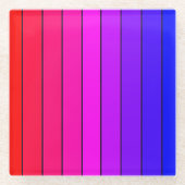 Kleurrijke verloopstrepen glazen onderzetter (Voorkant)