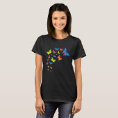 Kleurrijke verloopvlinder — Schitterend T-shirt (Voorkant volledig)