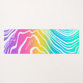 Kleurrijke Verlopende Marmer Abstract Aangepast Yogamat (Achterkant (horizontaal))